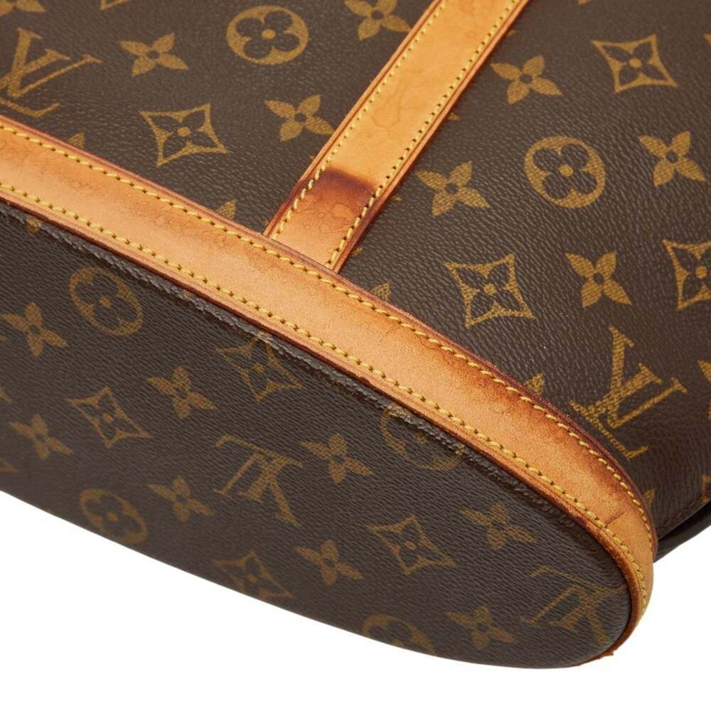 LOUIS VUITTON Authentic Brown Monogram Leather Tote Bag - Picture 6 of 12
